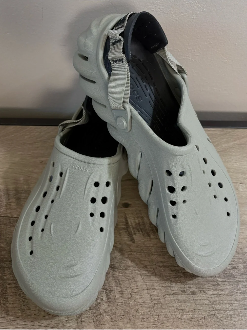 Men's CROCS Grey Atmosphere ECHO Outdoor CLOGS Camp SHOES  11
